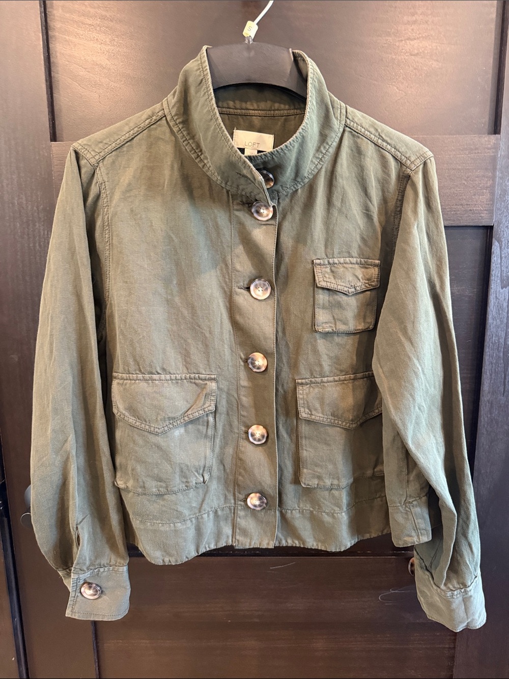 LOFT Olive Green Utility Twill Jacket